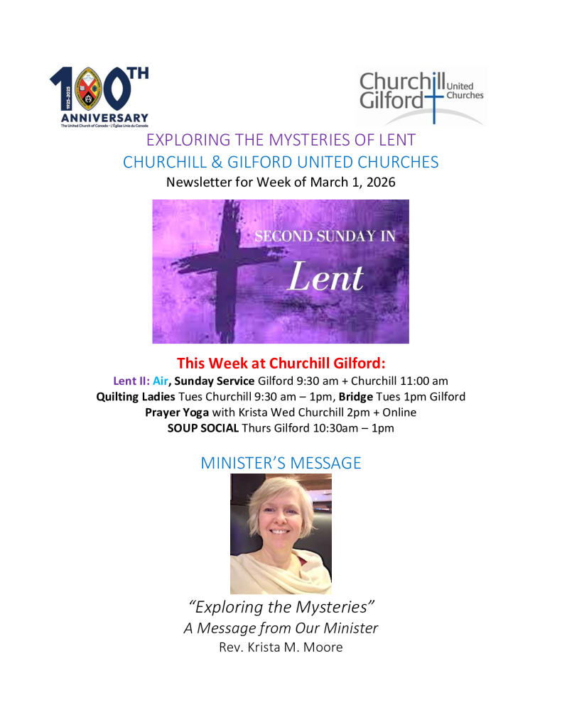 Newsletter Mar 1 Lent 2